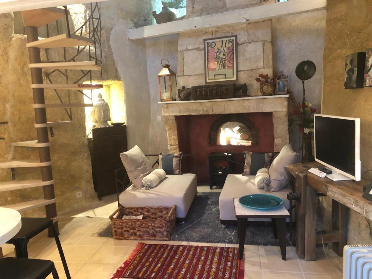 Troglodyte Loft 2 Apartment Thore-la-Rochette Bagian luar foto