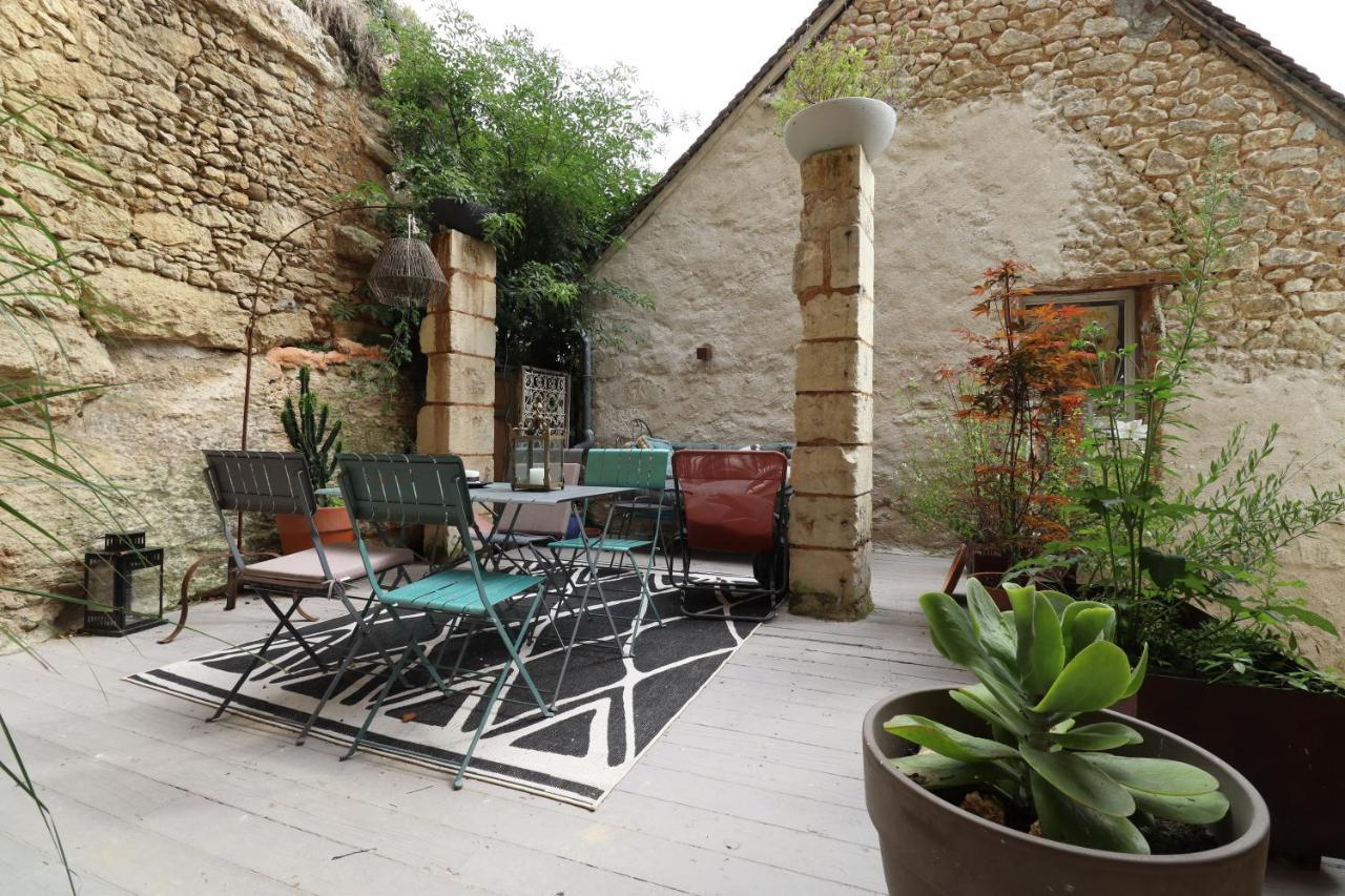 Troglodyte Loft 2 Apartment Thore-la-Rochette Bagian luar foto